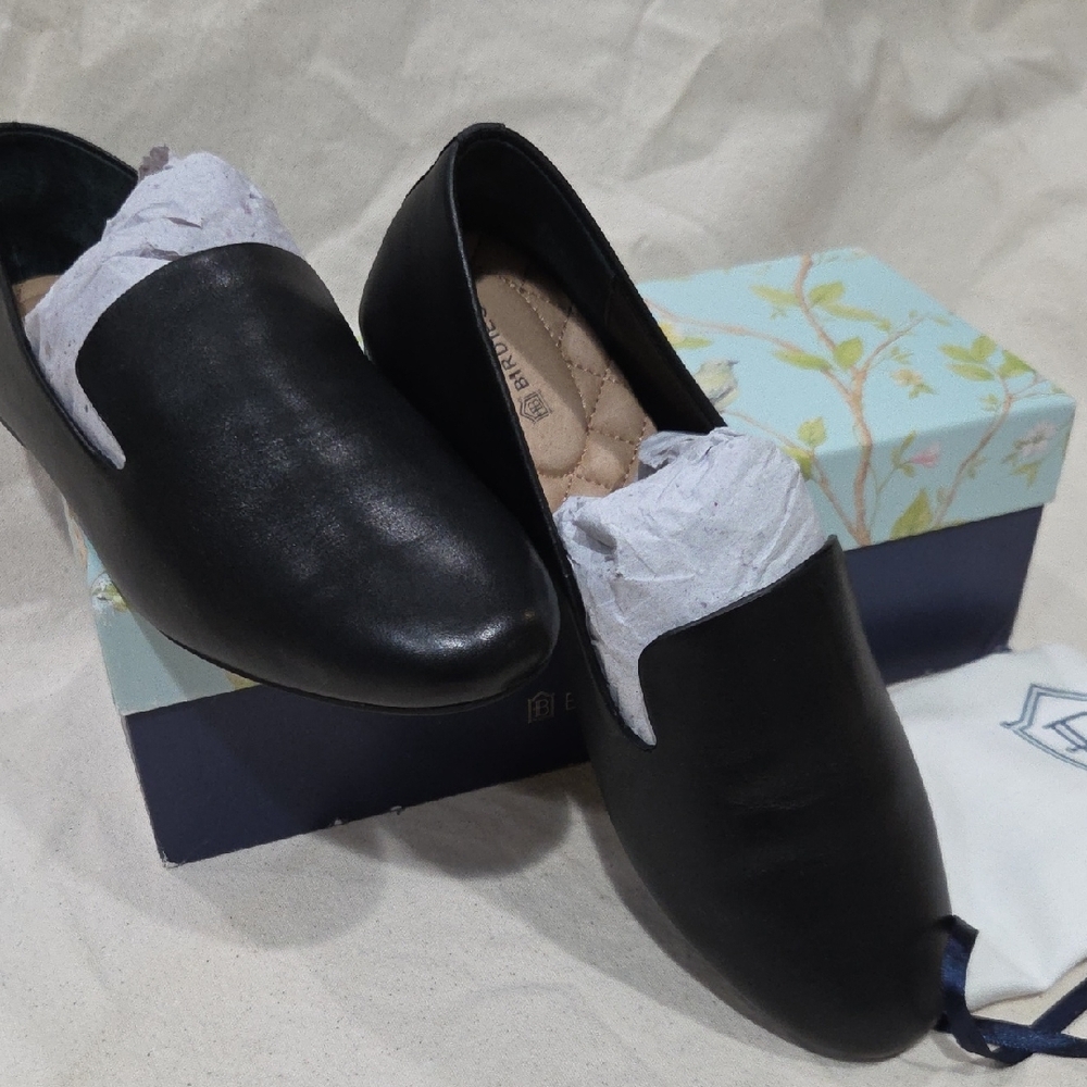 NIB BIRDIES BLACK LEATHER STARLING LOAFER 7.5 - Picture 7 of 10